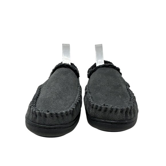 Minnetonka Frita Slip-on Black Moccasin Slippers With Faux Fur Lining Size 8 - Picture 5 of 12